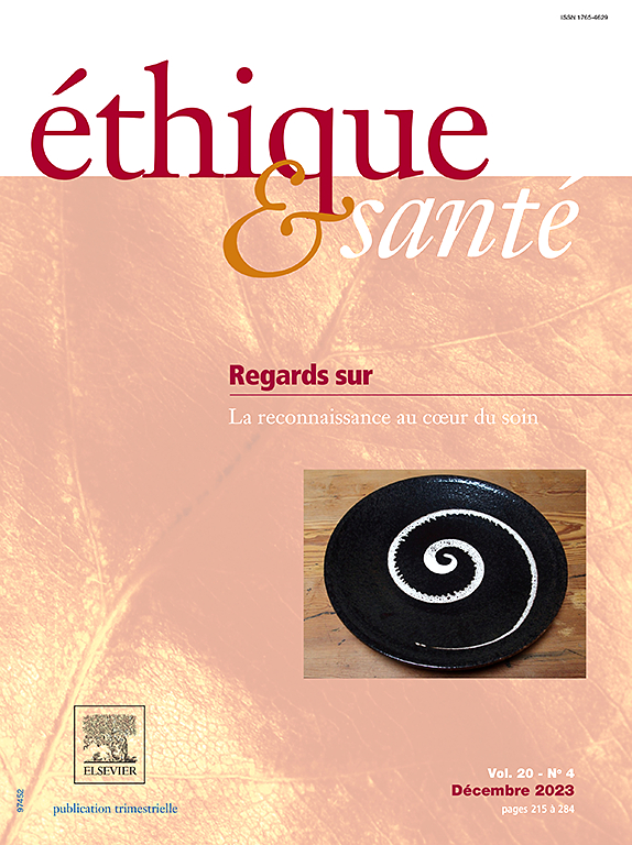 Go to journal home page - Éthique & Santé